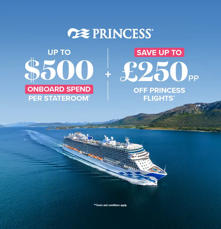 Princess Onboard Credit + Save on Princess Flights